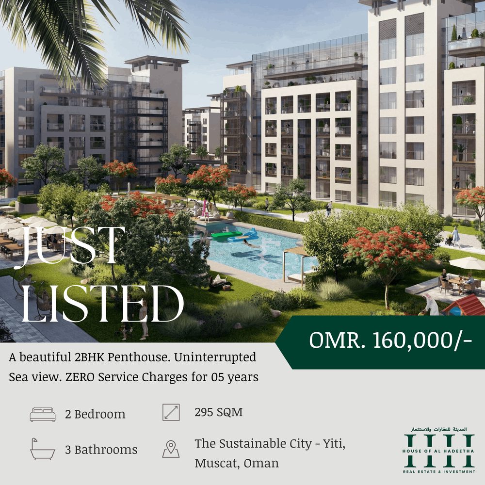 2 BHK Penthouse, The Sustainable City, Yiti — OMR 160,000
